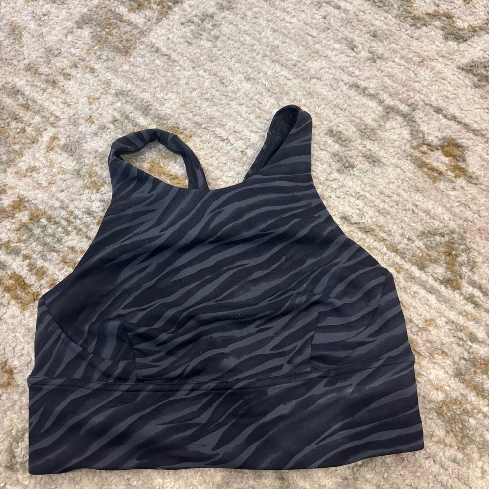 Lululemon Black Zebra Print Sports Bra/tank